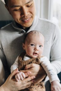 Three month old baby in-home newborn session