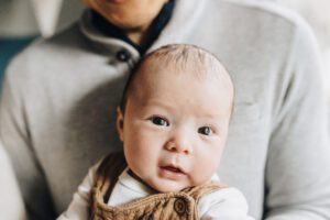 Three month old baby in-home newborn session