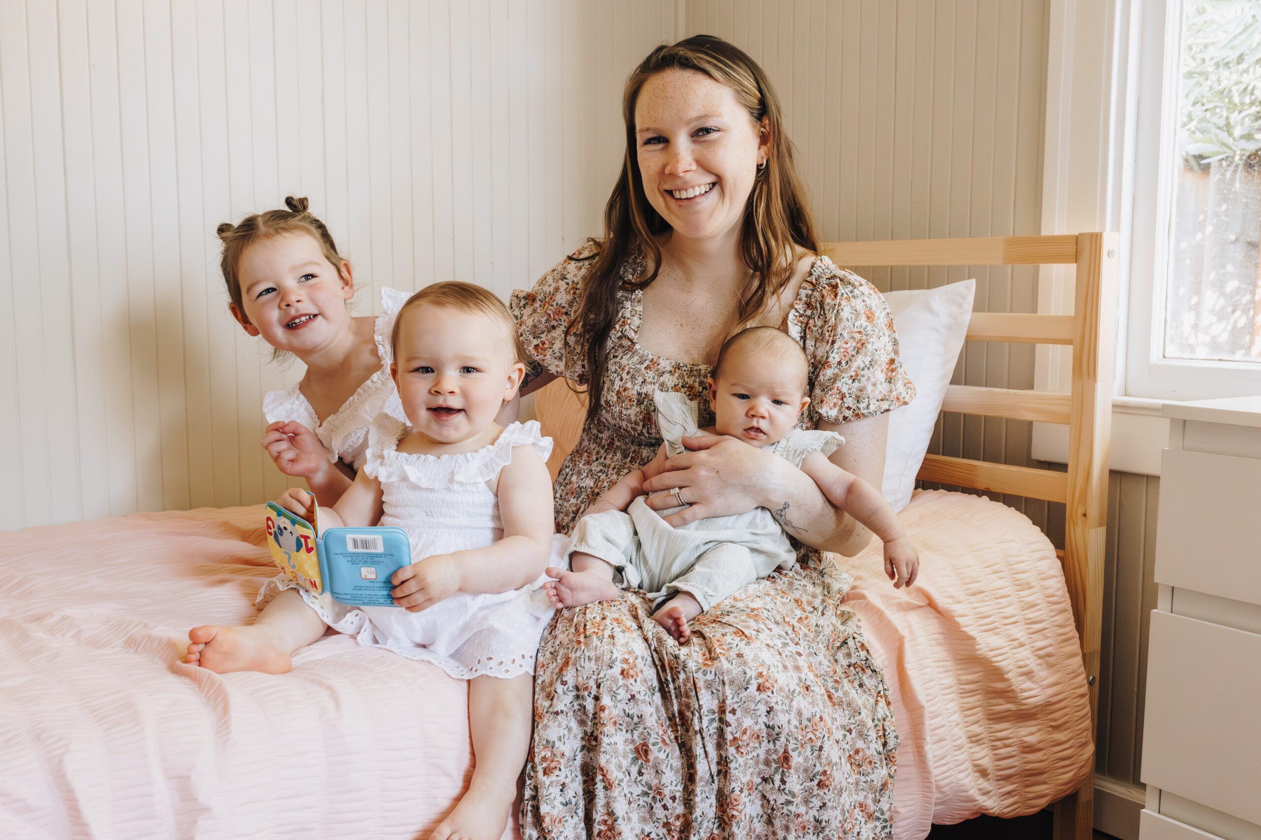 Mom and her three girls at their third newborn session.